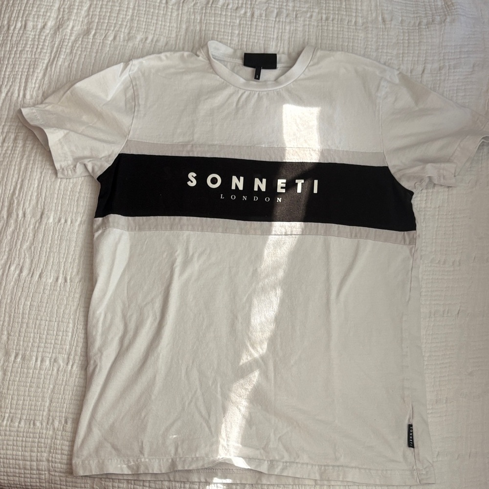 Sonetti White and Black Men's Shirt